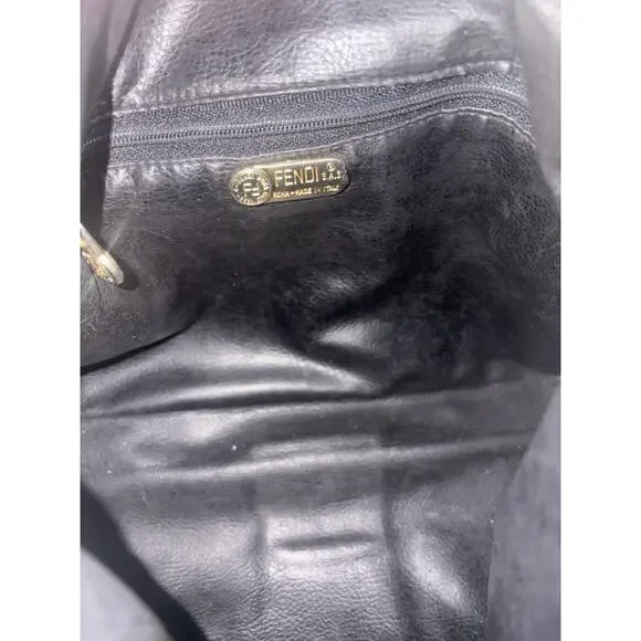 Fendi Vintage Zucca Brown Tobacco zip top Crossbody Purse Camera Bag - Picture 9 of 10